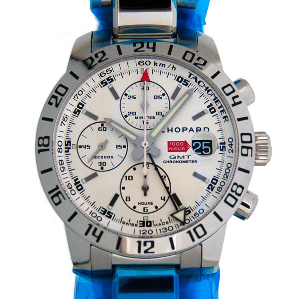 ショパール　CHOPARD　ミッレミリアGT　XL　GMTクロノ　自動巻　15/8992-3002　シルバー　新品