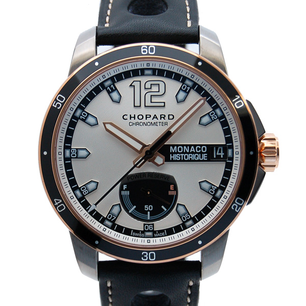 ショパール　CHOPARD　グランプリ　モナコヒストリック　パワーコントロール　168569-9001　グレー/ブラック　44.5mm　革ベルト　新品