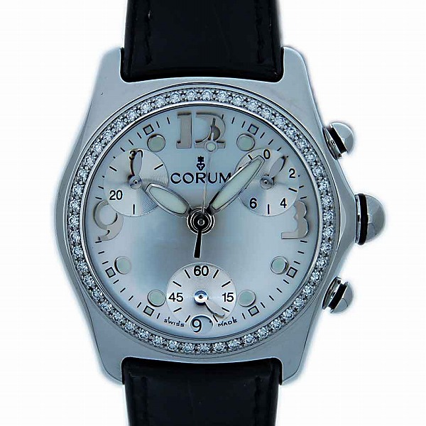 コルム　CORUM　バブル　クロノグラフ　レディース　クォーツ　ダイヤベゼル