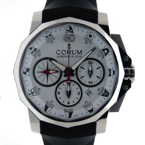 コルム　CORUM　アドミラルズカップ　クロノグラフ　753.671.20 F371 AA52　44mm　SS　ホワイト　新品