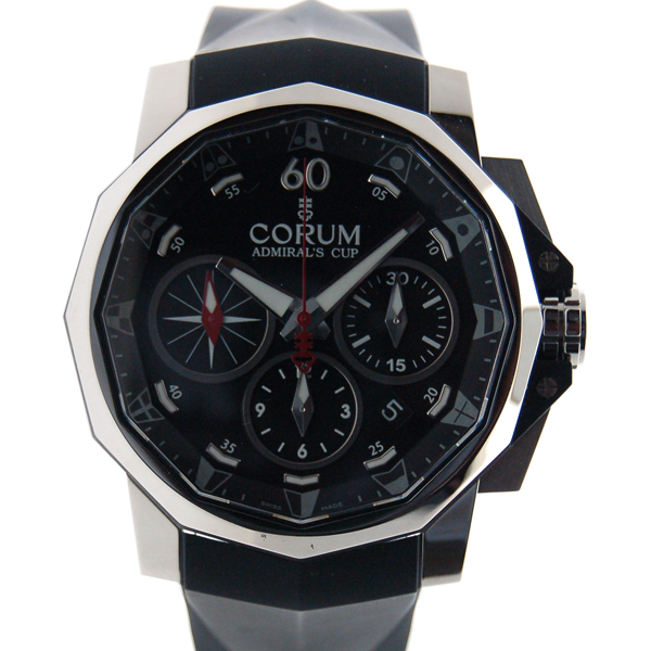 コルム　CORUM　アドミラルズカップ　クロノグラフ　753.671.20 F371 AN52　44mm　SS　ブラック　新品