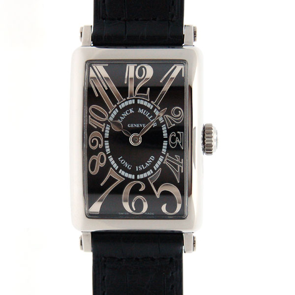 フランクミュラー　FRANCK MULLER　ロングアイランド　レリーフ　902QZ　レディース　SS　ブラック　革　新品