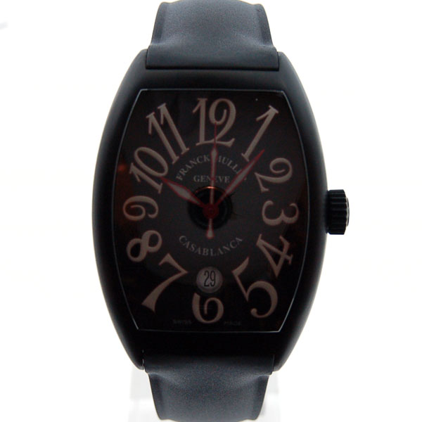 フランクミュラー　FRANCK MULLER　カサブランカデイト　レッド　7880CASA　ブラック　自動巻　メンズ　ラバー　新品