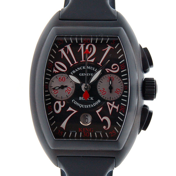 フランクミュラー　FRANCK MULLER　コンキスタドールクロノキング　8005CCKING　自動巻　PVD　ラバー　新品