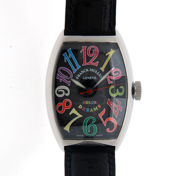 フランクミュラー　FRANCK MULLER　トノーカーベックス　5850SCCD　カラードリーム　SS　ブラック　革ベルト　新品