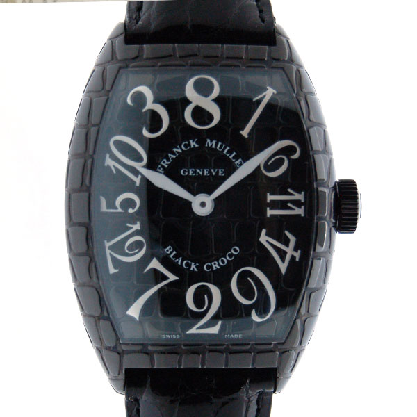 フランクミュラー　FRANCK MULLER　トノーカーベックス　クレイジーアワーズ　ブラッククロコ　8880CH BLK CRO　メンズ　新品