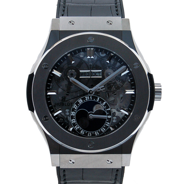 ウブロ　HUBLOT　クラシックフュージョン　アエロフュージョン　ムーンフェイズ　チタニウム　517.NX.0170.LR　新品