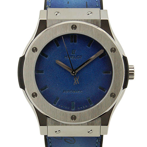 ウブロ　HUBLOT　クラシックフュージョン　ベルルッティ スクリット オーシャンブルー　511.NX.050B.VR.BER16　世界500本限定　ブルー　ベネチアレザー　45mm　新品