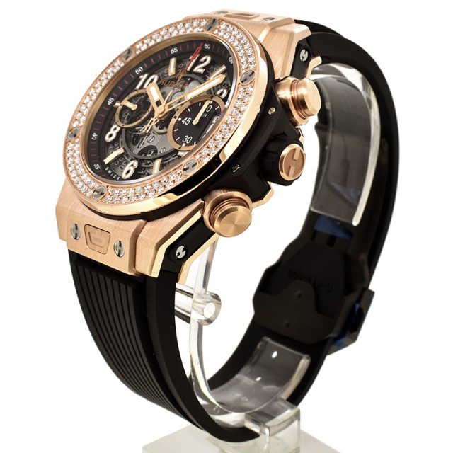 ウブロ HUBLOT ビッグバン ウニコ キングゴールド ベゼルダイヤ 411.OX 
