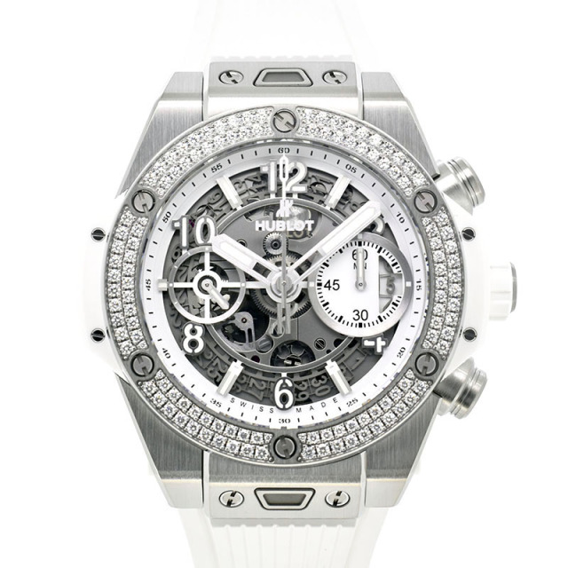 ウブロ　HUBLOT　ビッグバン ウニコ チタニウム ホワイト ダイヤモンド　441.NE.2010.RW.1104　42mm　新品