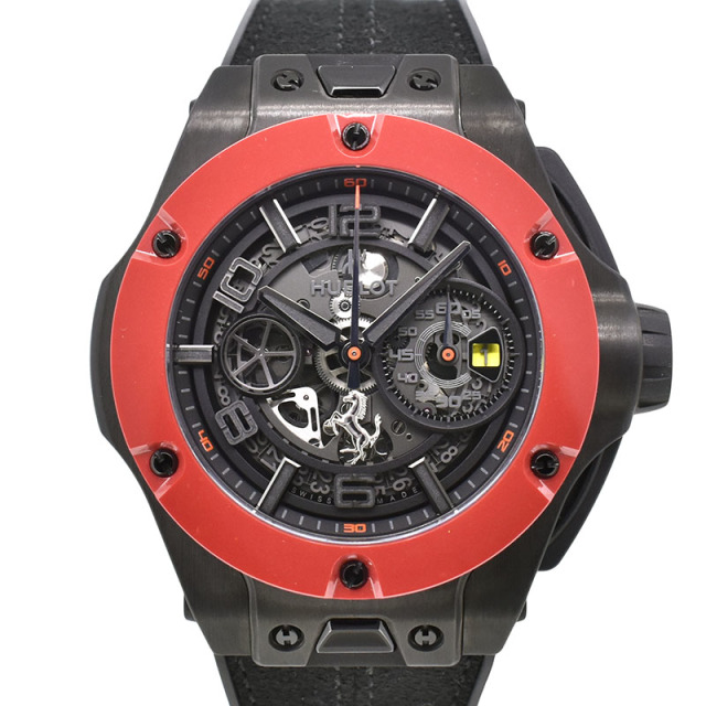 ウブロ Hublot ビッグバン フェラーリ ウニコ カーボン レッドセラミック 402 Qf 0110 Wr 世界500本限定 45mm 新品