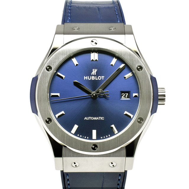 ウブロ　HUBLOT　クラシックフュージョン チタニウム　542.NX.7170.LR　ブルー　42mm　新品