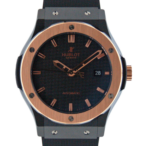 ウブロ　HUBLOT　クラシックフュージョン　セラミックゴールド　542.CP.1780.RX　42mm　ブラック　セラミック　18KPG　新品アウトレット