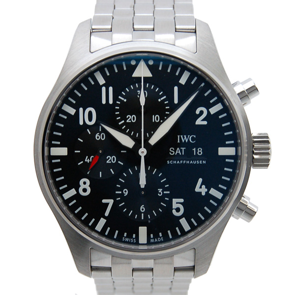 IWC　パイロットウォッチクロノ　IW377710　デイデイト　SS　ブラック　43mm　自動巻　新品