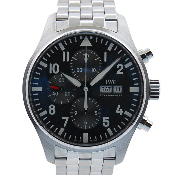 IWC　パイロットウォッチクロノ　スピットファイア　IW377719　デイデイト　SS　グレー　43mm　自動巻　新品アウトレット