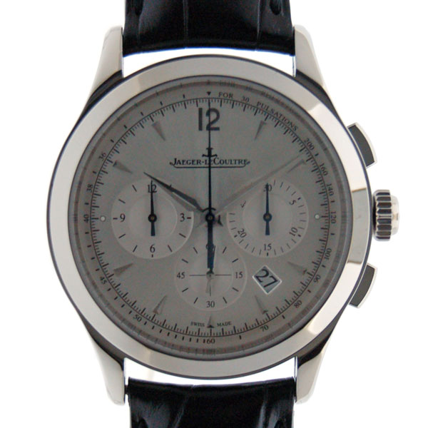 ジャガールクルト　Jaeger LeCoultre　マスタークロノグラフ　Q1538420　シルバー　革　新品