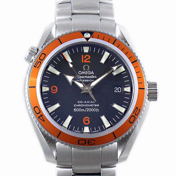オメガ　OMEGA　シーマスター　プラネットオーシャン　2208.50　SS　45mm　オレンジ　新品