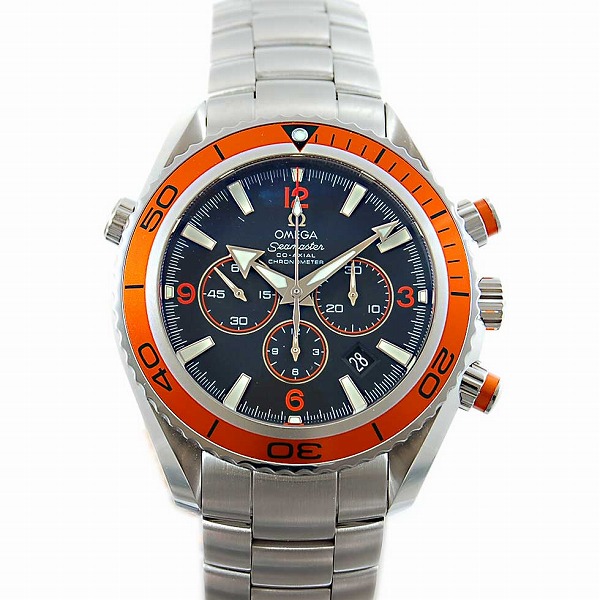 オメガ　OMEGA　シーマスター　2218.50　プラネットオーシャン　クロノグラフ　45.5mm　オレンジ　自動巻　新品