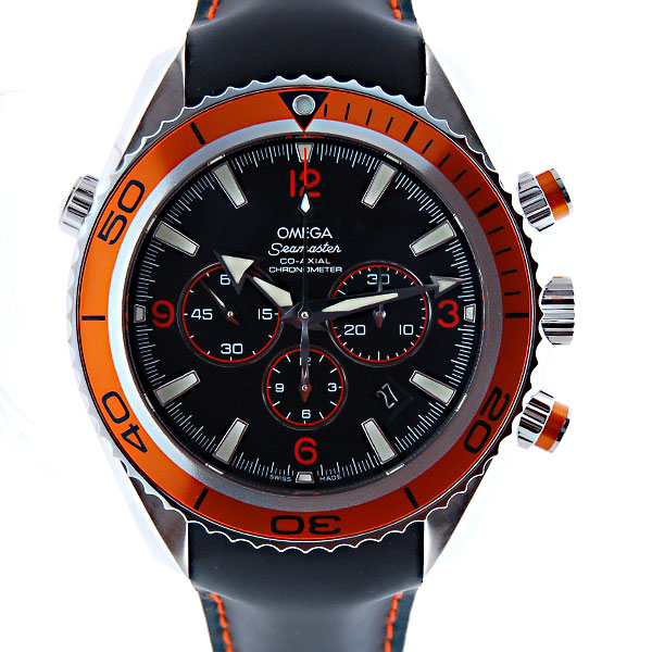 オメガ　OMEGA　プラネットオーシャンクロノ　2918.50.82　オレンジベゼル　SS　45,5mm　ラバーベルト　新品