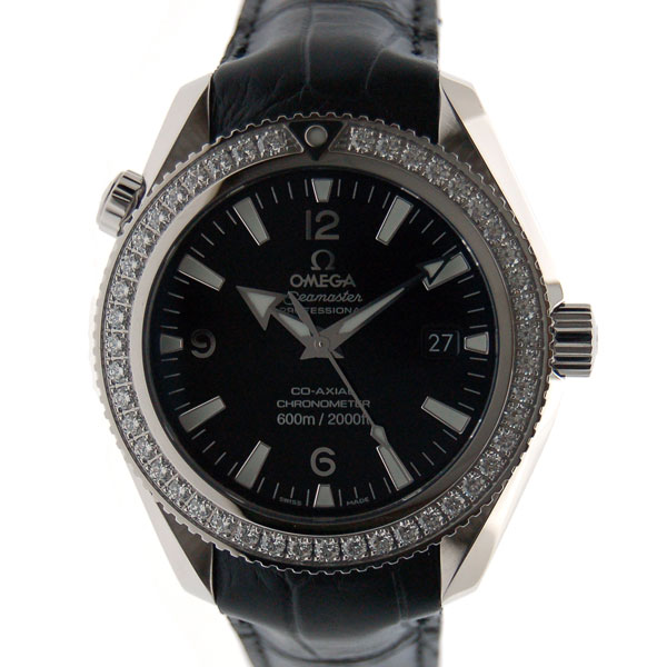 オメガ　OMEGA　プラネットオーシャン　ベゼルダイヤ　222.18.42.20.01.001　42mm　ブラック　革　新品
