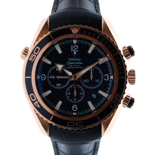 オメガ　OMEGA　プラネットオーシャン　クロノグラフ　222.63.46.50.01.001　K18PG　45,5mm　ブラック　革　新品