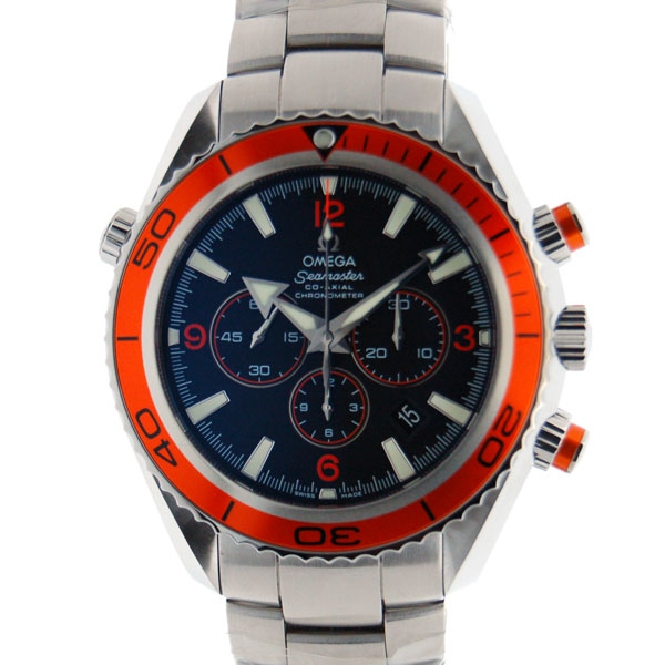 オメガ　OMEGA　シーマスター　2218.50　プラネットオーシャン　クロノグラフ　45.5mm　オレンジ　自動巻　日本正規　未使用