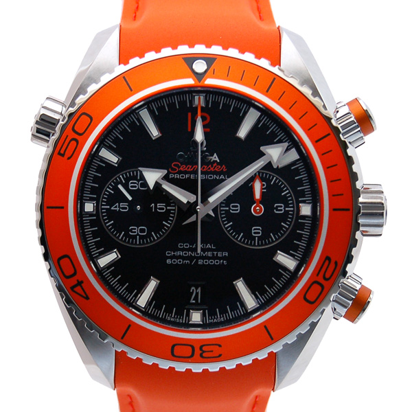 オメガ　OMEGA　プラネットオーシャンクロノ　232.32.46.51.01.001　オレンジ　SS　45,5mm　ラバーベルト　新品