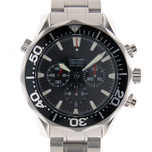 オメガ OMEGA シーマスタークロノグラフ 2594.52 SS ブラック メンズ 新品