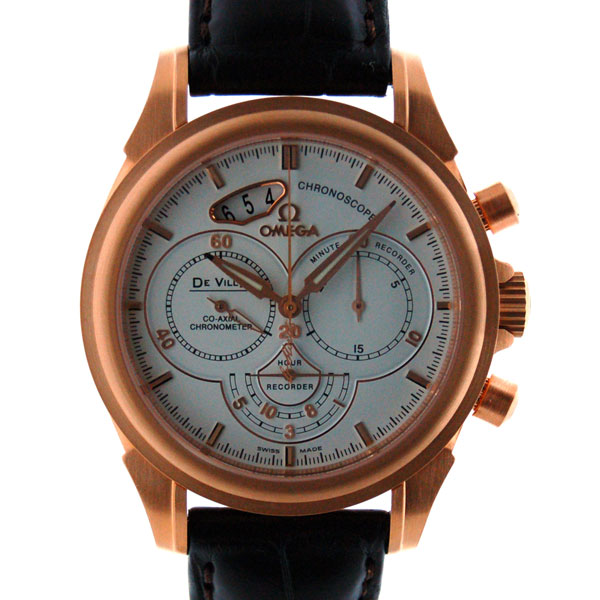 オメガ　OMEGA　デビル　コーアクシャルクロノスコープ　422.53.41.50.04.001　レッドゴールド　ホワイト　新品