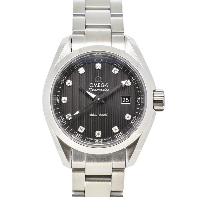 オメガ　OMEGA　シーマスター　 アクアテラ　231.10.30.60.56.001　レディース　30mm　SS　グレー　11Pダイヤ　クォーツ　新品