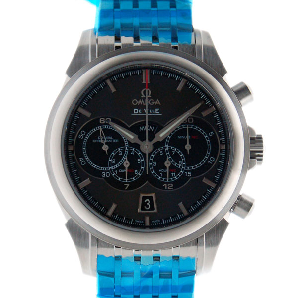 オメガ　OMEGA　デビル　４カウンタークロノグラフ　422.10.41.52.06.001　SS　グレー　新品