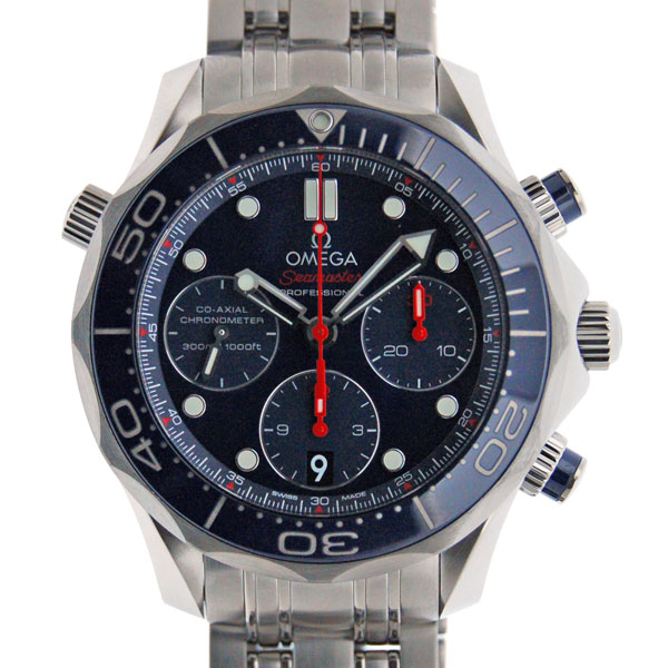 オメガ　OMEGA　シーマスターコーアクシャルクロノ　212.30.42.50.03.001　SS　ブルー　新品