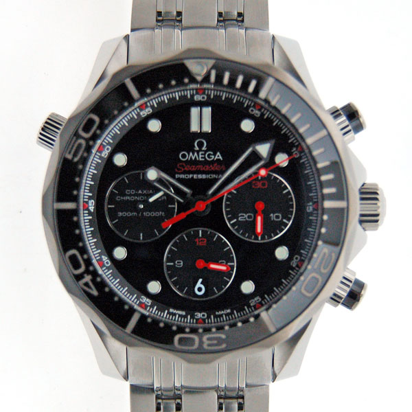 オメガ　OMEGA　シーマスターコーアクシャルクロノ　212.30.44.50.01.001　SS　ブラック　新品