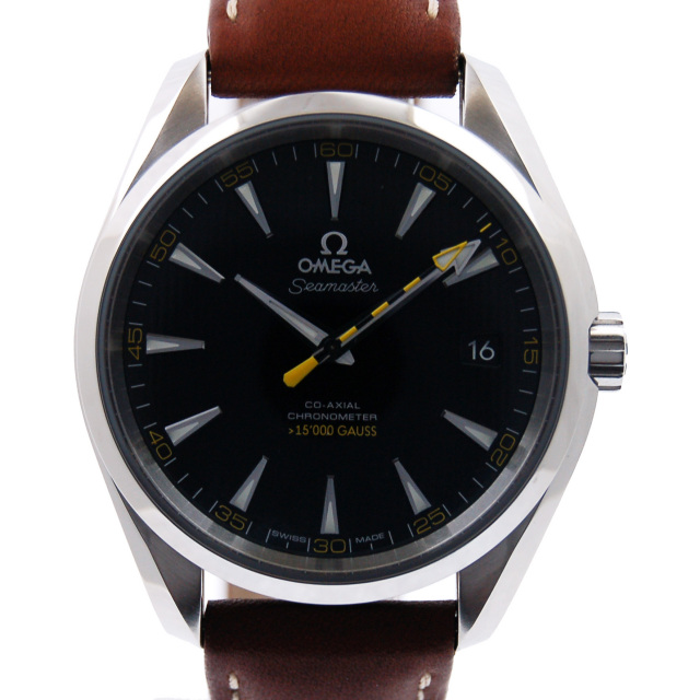 オメガ　OMEGA　シーマスター　アクアテラ　15000ガウス　231.12.42.21.01.001　SS　ブラック　革　新品
