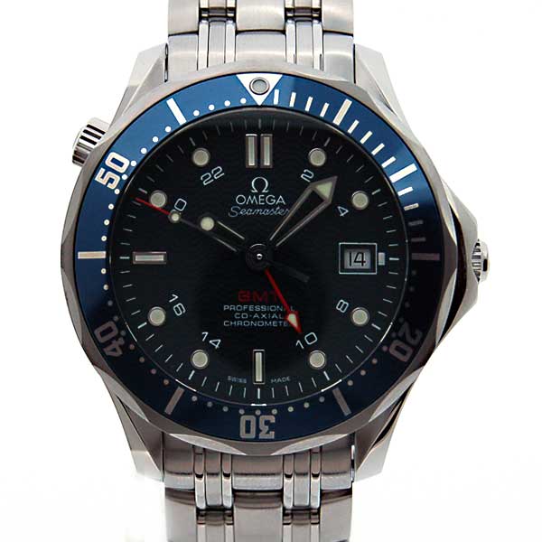オメガ　OMEGA　シーマスターコーアクシャルGMT　2535.80　300m防水　41mm　青　自動巻　新品