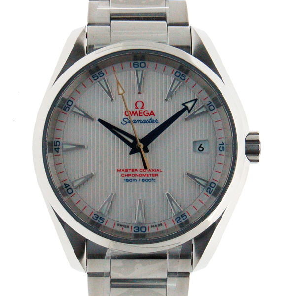オメガ　OMEGA　シーマスター　アクアテラ　マスターコーアクシャル　231.10.42.21.02.004　シルバー　青針　新品