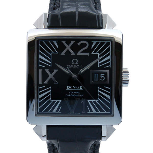 オメガ　OMEGA　デビル　X2　ビッグデイト　7813.50.31　SS　ブラック　コーアクシャル　新品