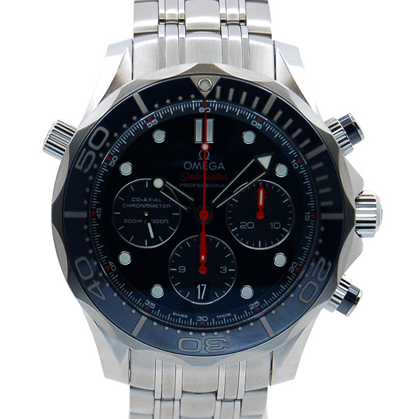 オメガ　OMEGA　シーマスターコーアクシャルクロノ　212.30.44.50.03.001　SS　ブルー　新品