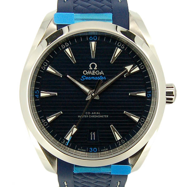 オメガ　OMEGA　シーマスター　アクアテラ　マスタークロノメーター　220.12.41.21.03.001　ブルー　ラバーベルト　新品