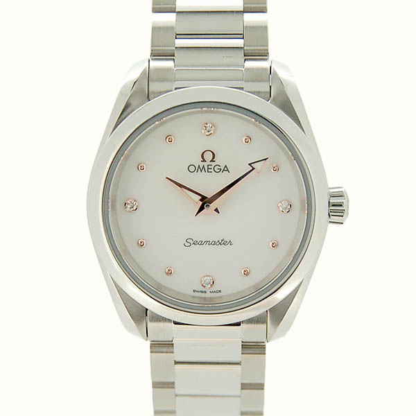 オメガ　OMEGA　シーマスター　アクアテラ　150m　クォーツ　28mm　220.10.28.60.54.001　ホワイト　新品