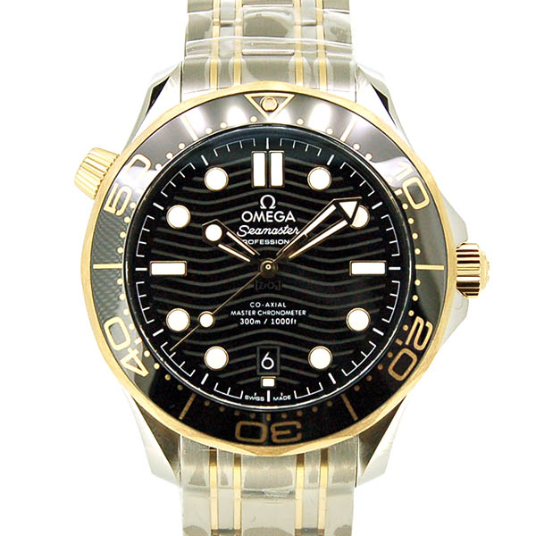 オメガ　OMEGA　シーマスター300 コーアクシャル マスタークロノメーター　210.20.42.20.01.002　ブラック　42mm　18KYG×SS　新品