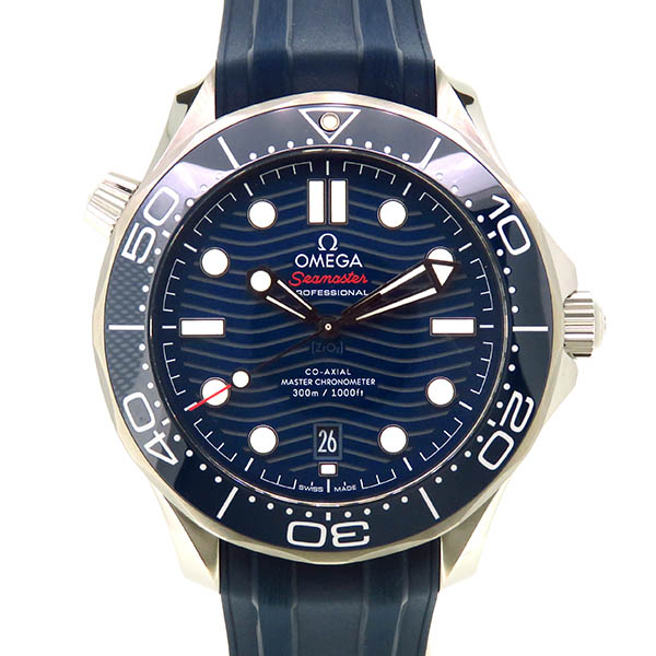 オメガ　OMEGA　シーマスター300　コーアクシャル　マスタークロノメーター　210.32.42.20.03.001　ブルー　ラバー　42mm　新品
