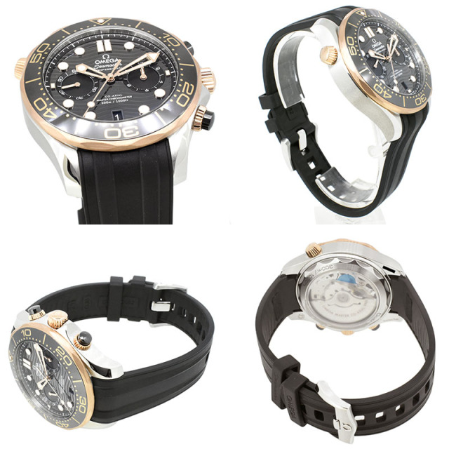 オメガ OMEGA シーマスターダイバー300M コーアクシャル マスタークロノメーター クロノグラフ 210.22.44.51.01.001 ブラック 44mm 新品