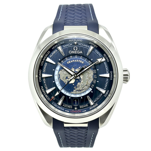 オメガ　OMEGA　シーマスター アクアテラ GMT ワールドタイマー マスタークロノメーター　220.12.43.22.03.001　43mm　新品