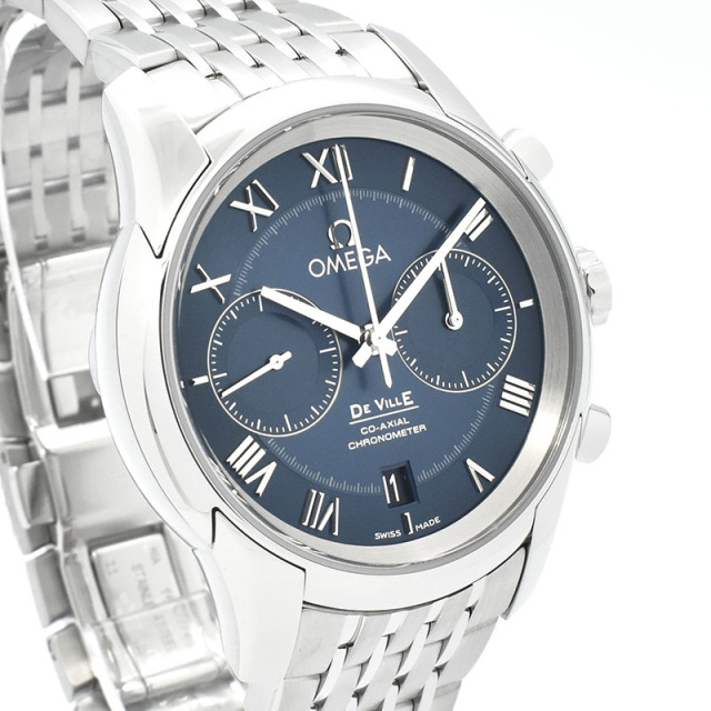 オメガ OMEGA デ・ビル アワービジョン コーアクシャル クロノグラフ 431.10.42.51.03.001 42mm ブルー 新品