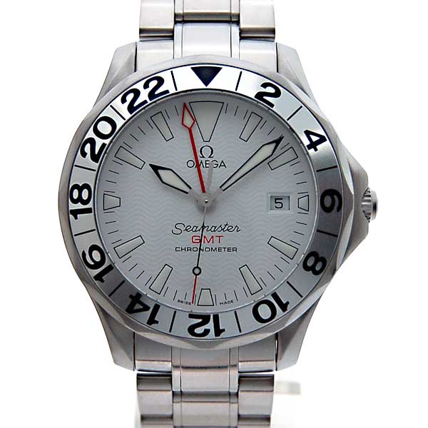 オメガ　OMEGA　シーマスターGMT　2538-20　ホワイト　300m防水　42mm　自動巻　新品