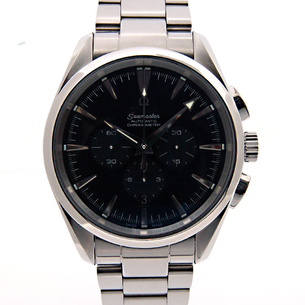 オメガ　OMEGA　シーマスターアクアテラ　クロノグラフ　2512.50　SS　自動巻　ブラック　150m防水　訳有新品