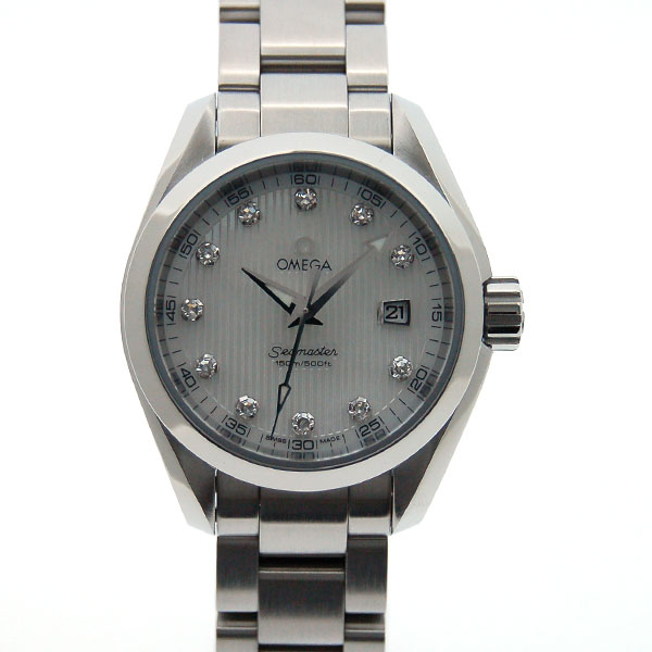 オメガ　OMEGA　シーマスター　アクアテラ　レディース　231.10.30.61.55.001　28mm　SS　ホワイトシェル　11Pダイヤ　新品