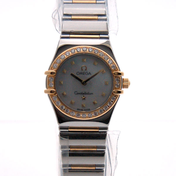 オメガ　OMEGA　コンステレーションミニ　1365.71　レディース　コンビ　ホワイトシェル　ベゼルダイヤ　新品