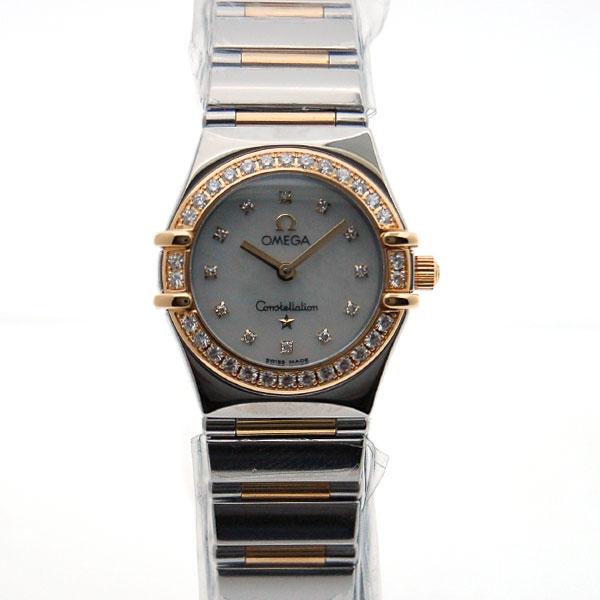 オメガ　OMEGA　コンステレーションミニ　1365.75　レディース　コンビ　ホワイトシェル　ベゼルダイヤ　新品